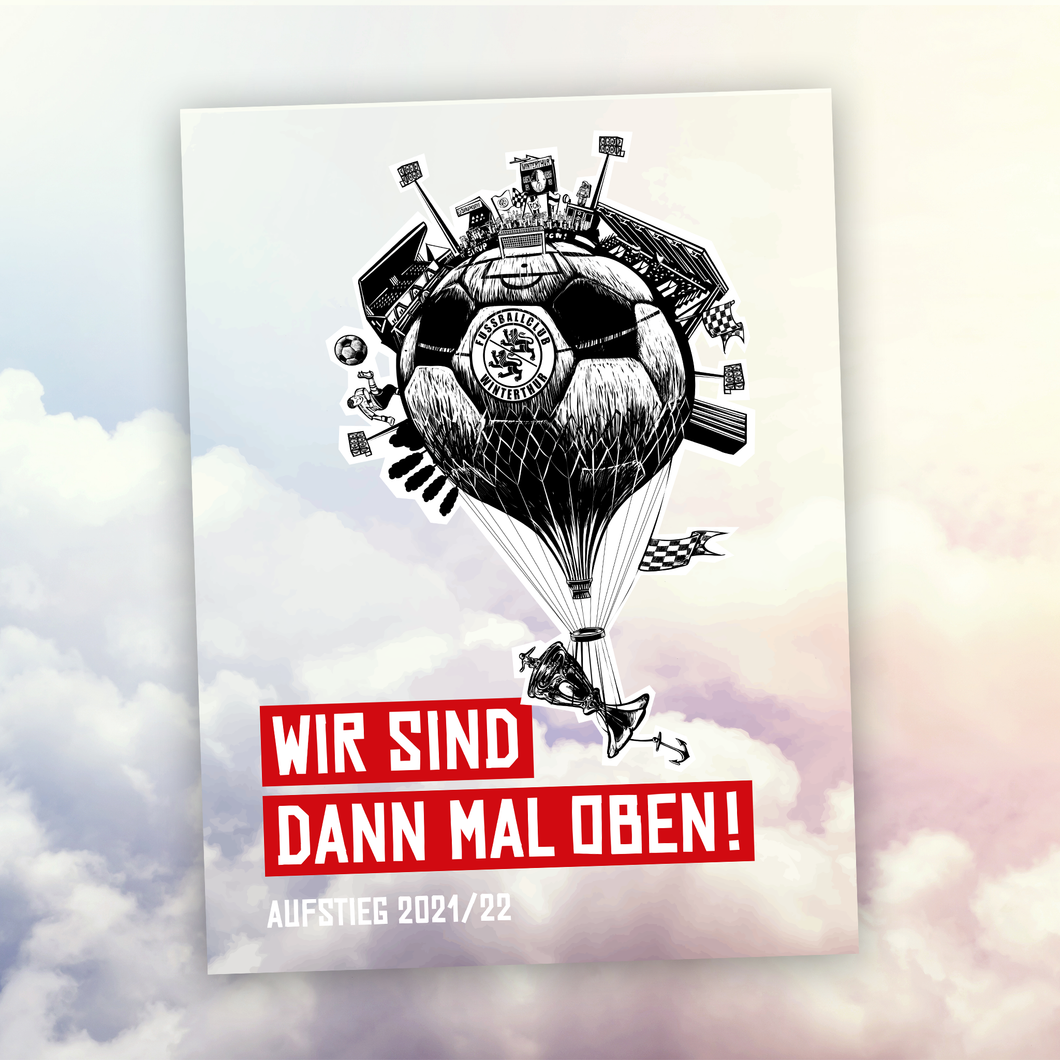 Wir sind dann mal oben Poster A2