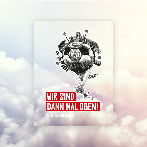Wir sind dann mal oben Balkonfahne